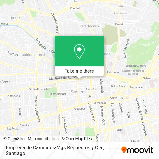 Empresa de Camiones-Mgs Repuestos y Cía. map