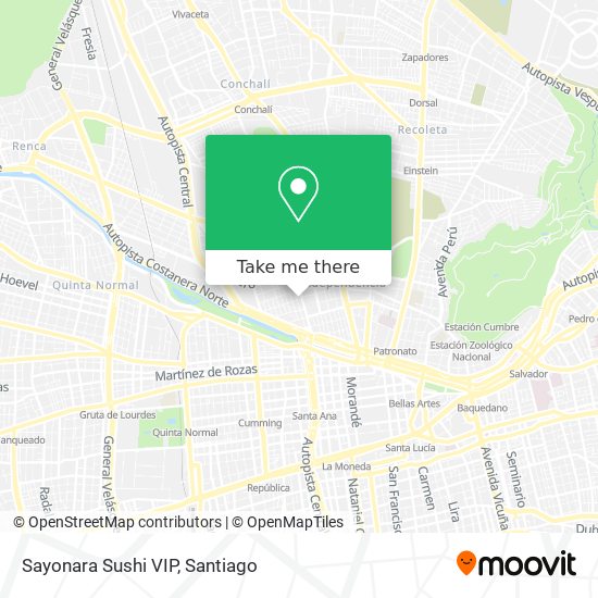 Sayonara Sushi VIP map