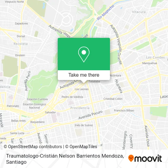 Traumatologo-Cristián Nelson Barrientos Mendoza map