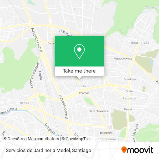 Mapa de Servicios de Jardineria Medel