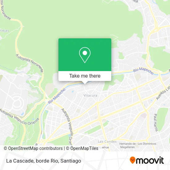 La Cascade, borde Rio map