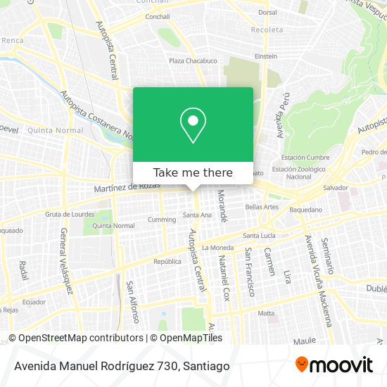 Mapa de Avenida Manuel Rodríguez 730