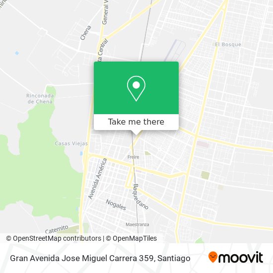 Gran Avenida Jose Miguel Carrera 359 map
