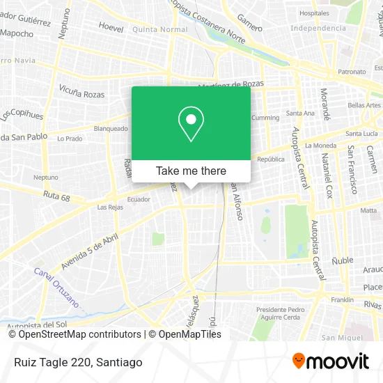 Ruiz Tagle 220 map
