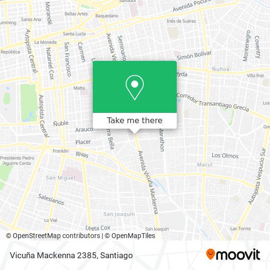 Vicuña Mackenna 2385 map