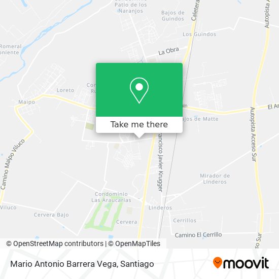 Mario Antonio Barrera Vega map
