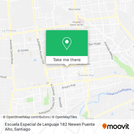 Escuela Especial de Lenguaje 182 Newen Puente Alto map