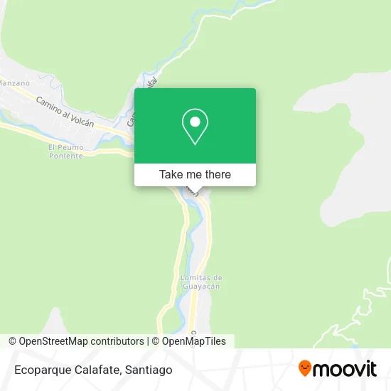 Ecoparque Calafate map