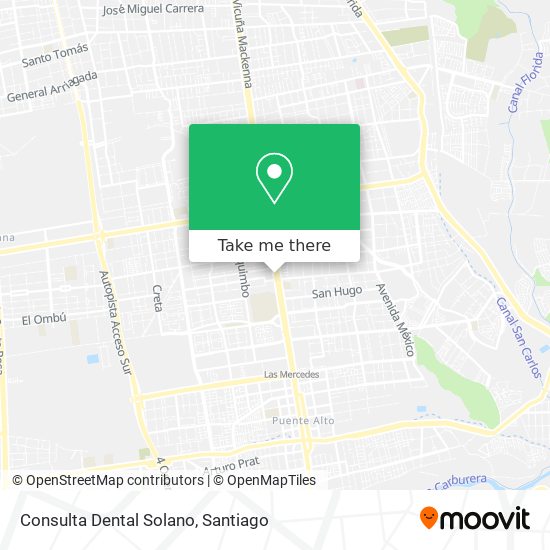 Mapa de Consulta Dental Solano