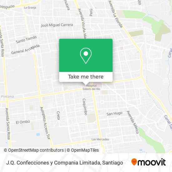 J.Q. Confecciones y Compania Limitada map