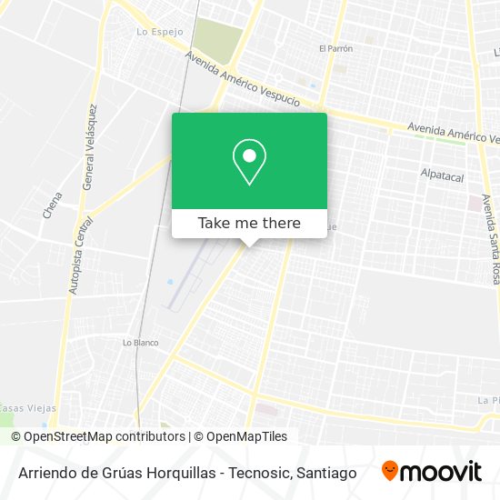 Mapa de Arriendo de Grúas Horquillas - Tecnosic