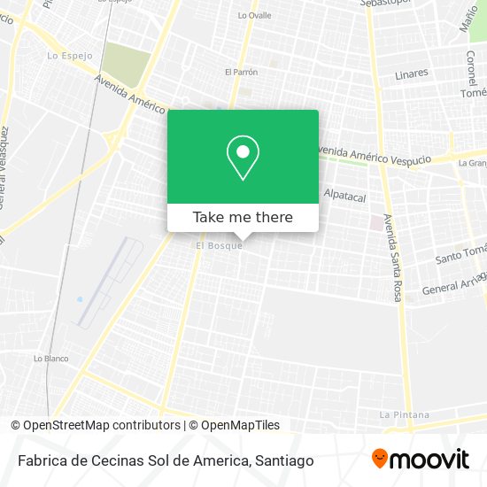 Mapa de Fabrica de Cecinas Sol de America