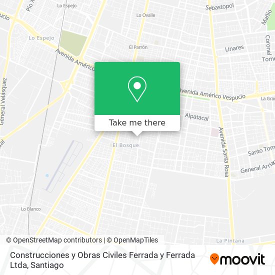 Construcciones y Obras Civiles Ferrada y Ferrada Ltda map