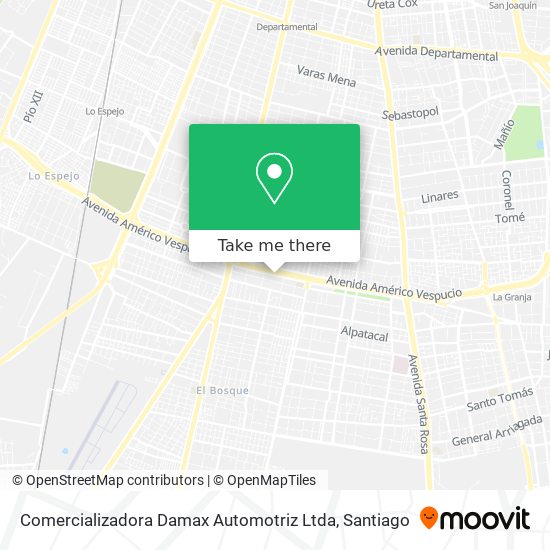 Mapa de Comercializadora Damax Automotriz Ltda