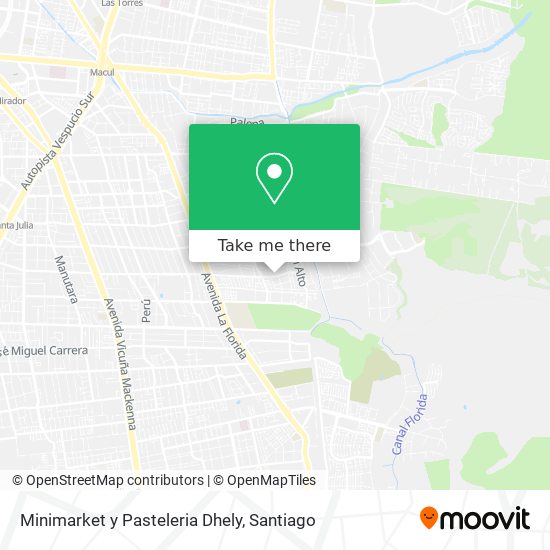 Mapa de Minimarket y Pasteleria Dhely
