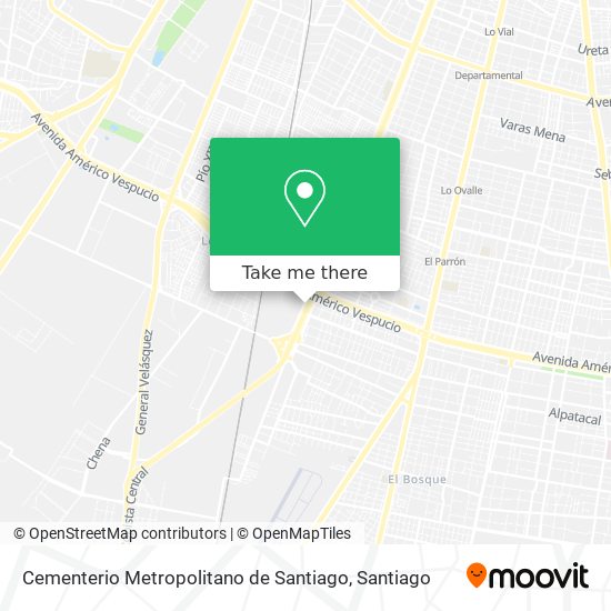 Cementerio Metropolitano de Santiago map