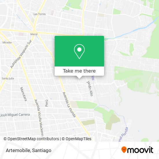 Artemobile map