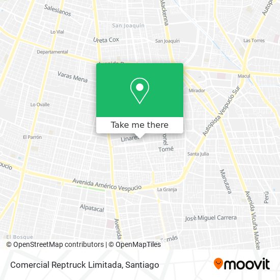 Mapa de Comercial Reptruck Limitada