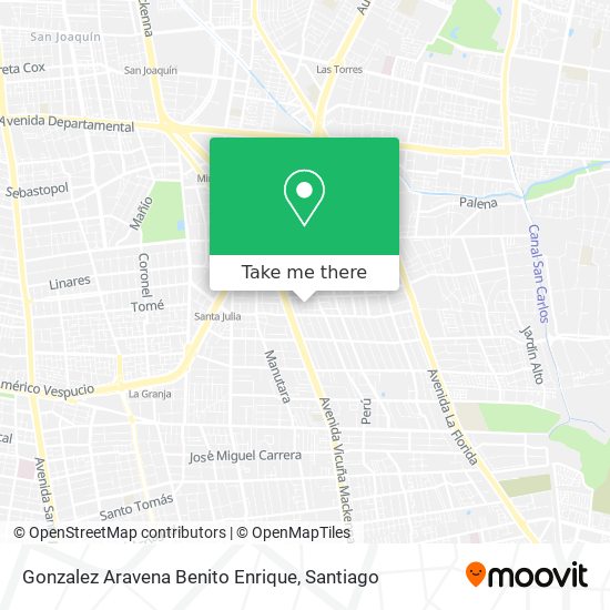 Gonzalez Aravena Benito Enrique map
