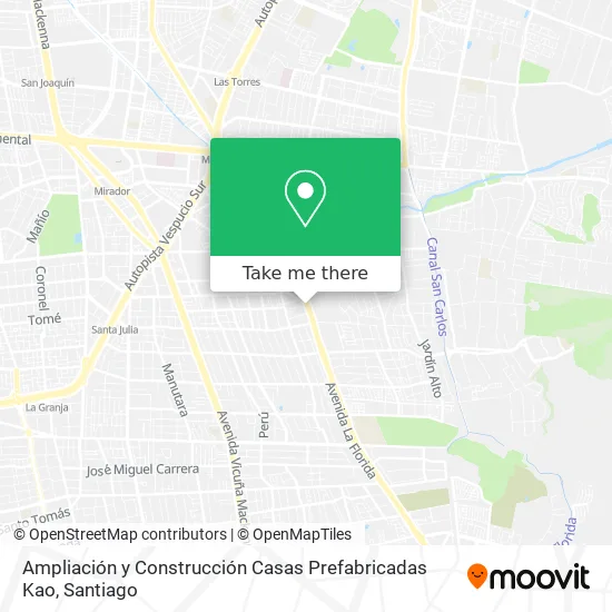 Ampliación y Construcción Casas Prefabricadas Kao map