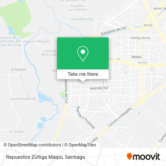Repuestos Zúñiga Maipú map