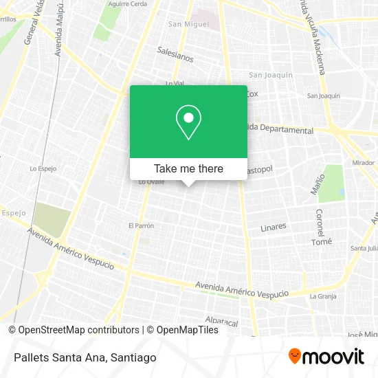 Pallets Santa Ana map