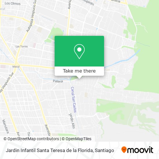 Mapa de Jardin Infantil Santa Teresa de la Florida