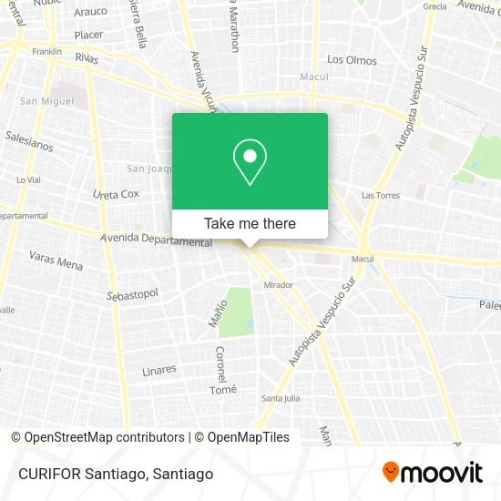 Mapa de CURIFOR Santiago