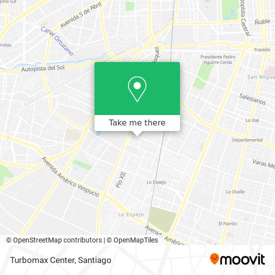 Mapa de Turbomax Center