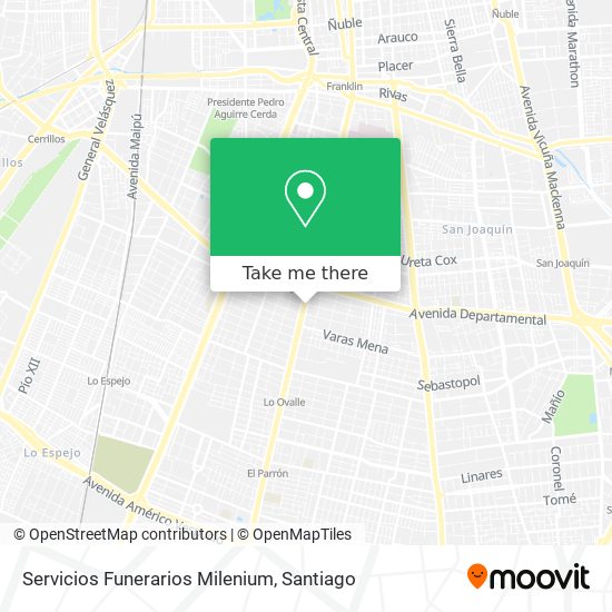 Mapa de Servicios Funerarios Milenium