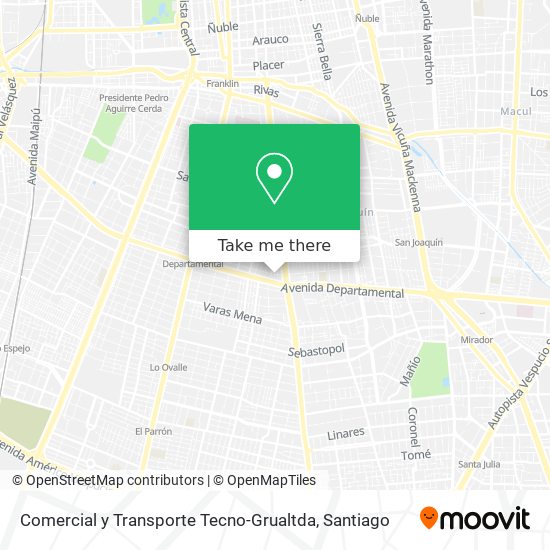 Mapa de Comercial y Transporte Tecno-Grualtda