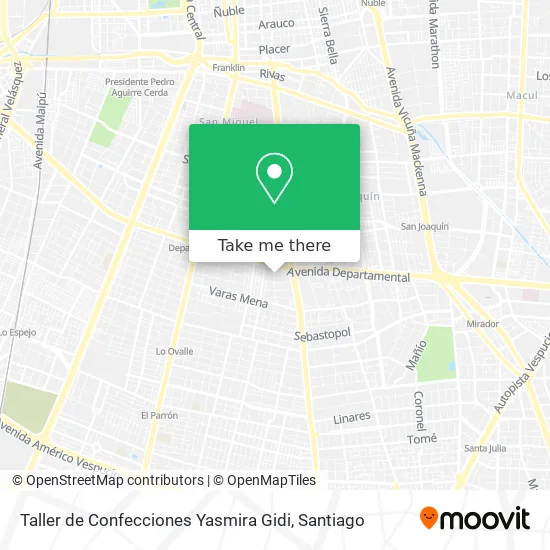 Taller de Confecciones Yasmira Gidi map