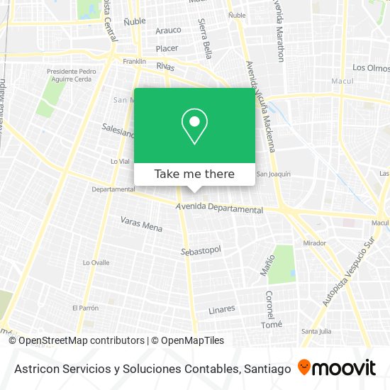 Mapa de Astricon Servicios y Soluciones Contables