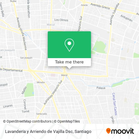 Mapa de Lavandería y Arriendo de Vajilla Dsc