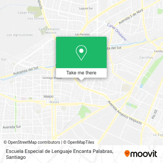 Escuela Especial de Lenguaje Encanta Palabras map