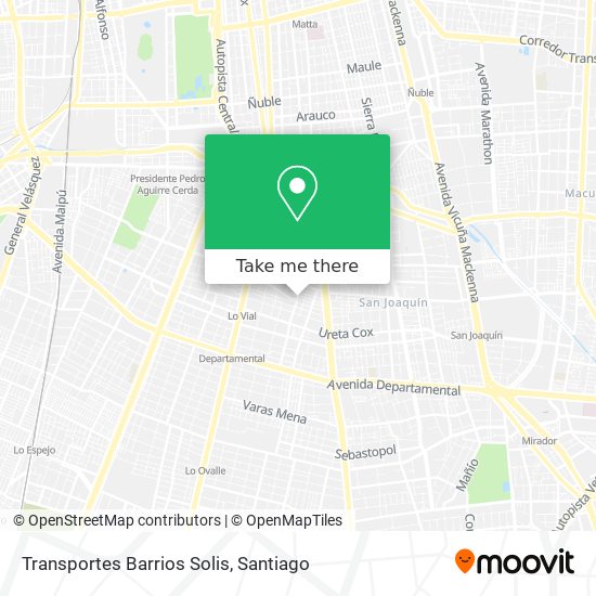 Transportes Barrios Solis map