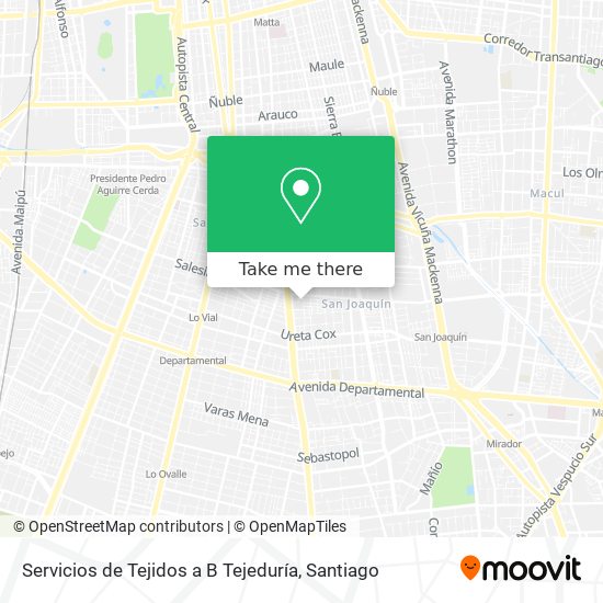 Servicios de Tejidos a B Tejeduría map