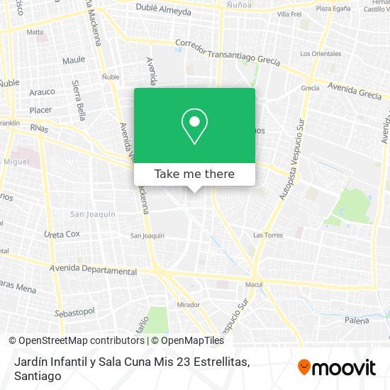 Jardín Infantil y Sala Cuna Mis 23 Estrellitas map