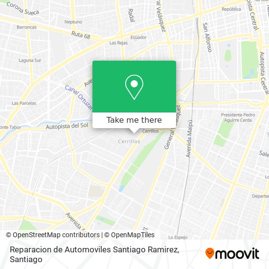 Reparacion de Automoviles Santiago Ramirez map