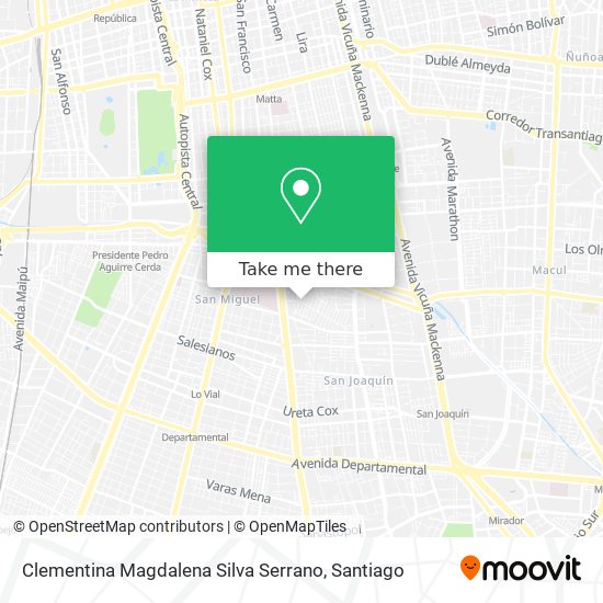 Clementina Magdalena Silva Serrano map