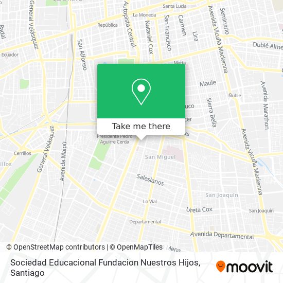 Sociedad Educacional Fundacion Nuestros Hijos map