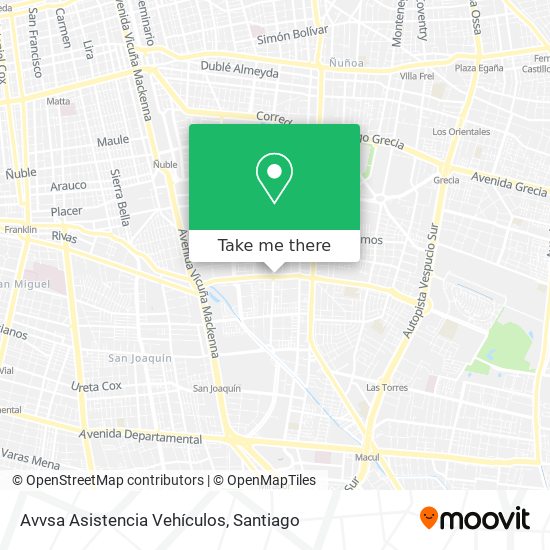 Avvsa Asistencia Vehículos map