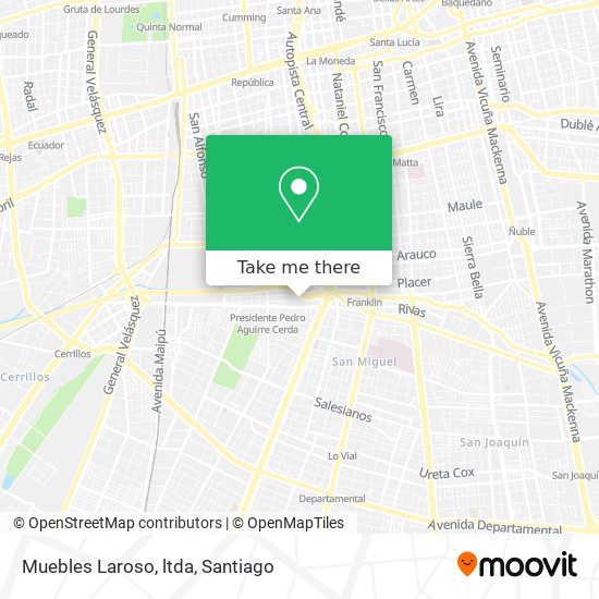 Muebles Laroso, ltda map