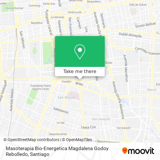 Masoterapia Bio-Energetica Magdalena Godoy Rebolledo map