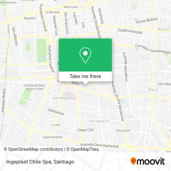 Ingeplast Chile Spa map