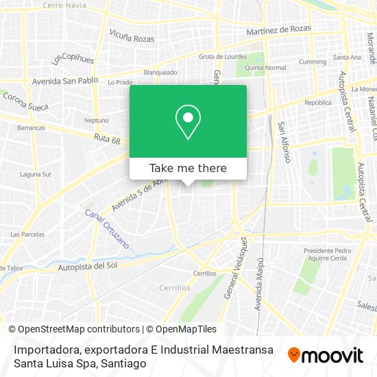 Importadora, exportadora E Industrial Maestransa Santa Luisa Spa map