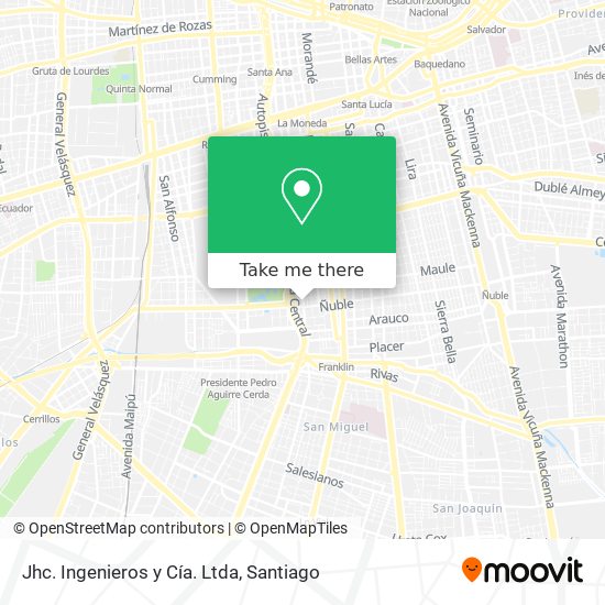 Mapa de Jhc. Ingenieros y Cía. Ltda