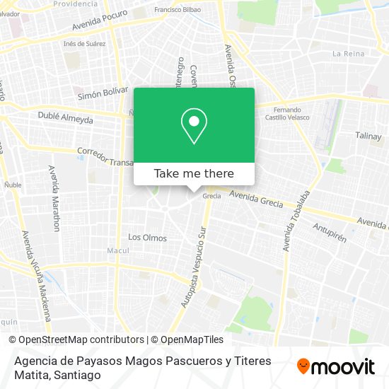 Mapa de Agencia de Payasos Magos Pascueros y Titeres Matita