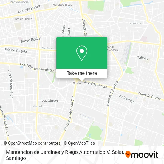 Mantencion de Jardines y Riego Automatico V. Solar map