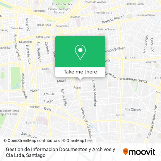 Gestion de Informacion Documentos y Archivos y Cia Ltda map